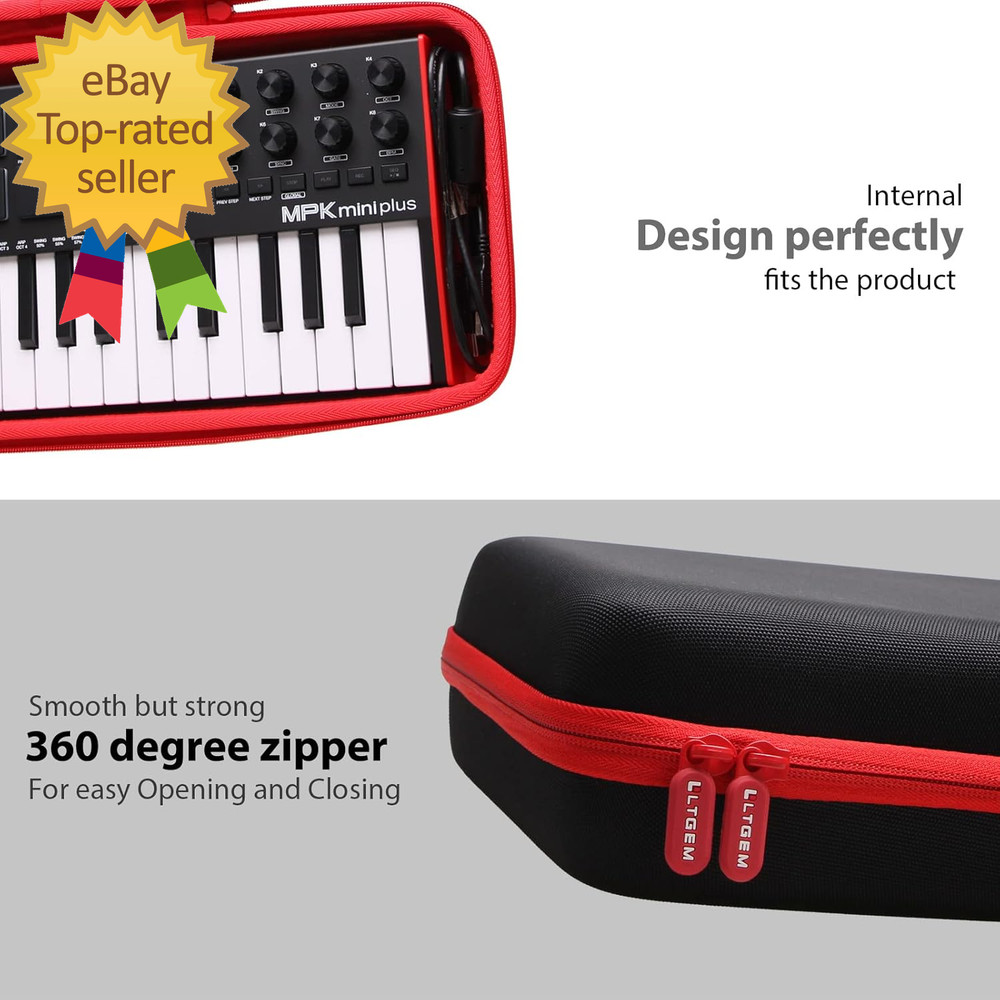 LTGEM Hard Case for Akai Professional MPK Mini plus USB MIDI Keyboard Controlle