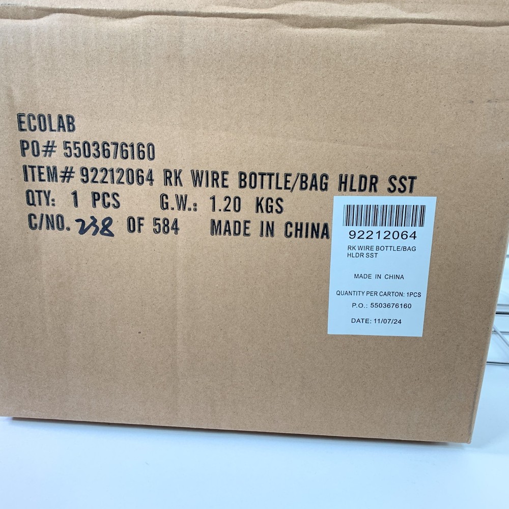 Ecolab 92212064 Wall Mount Wire Rack Bottle Holder