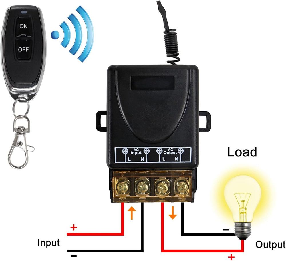 Wireless Remote Control Switch 30A Relay Switch with 328 Ft Long Range AC110V/12