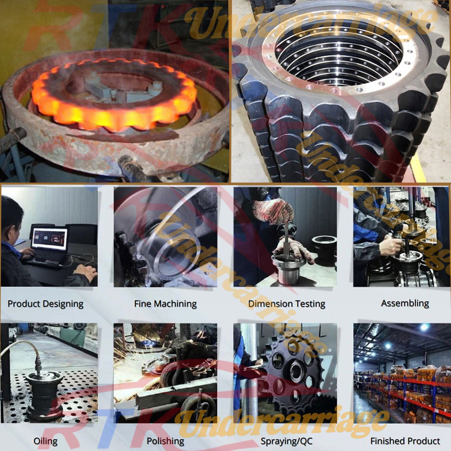 2x Rear Sprocket Undercarriage Part For Kubota SVL90 SVL95 SVL97