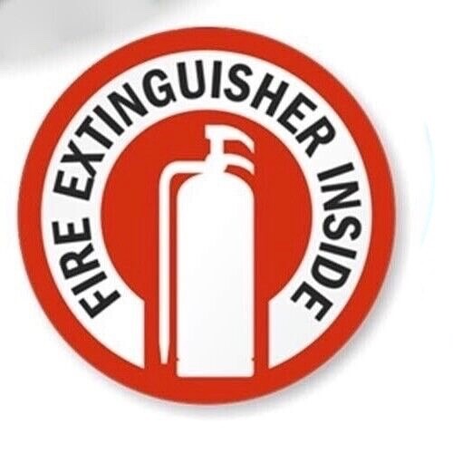 ✅1-Fire Extinguisher Inside Label | 2.75" in Diameter Engineer Grade Reflective
