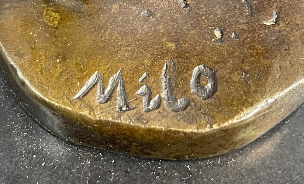 Signed Original Miguel Lopez(Milo) Prima Ballerina Genuine Solid Bronze Decor