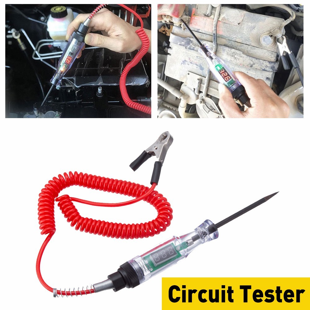 Digital Electric Voltage Circuit Tester for Headlight Taillight Socket 2.6-32V V