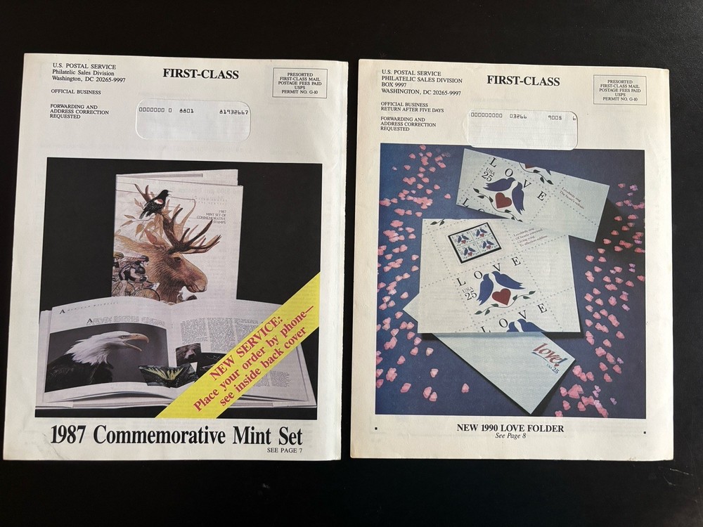 Two US Philatelic Catalogs, Cat and Bobcat January 1988 and May 1990
