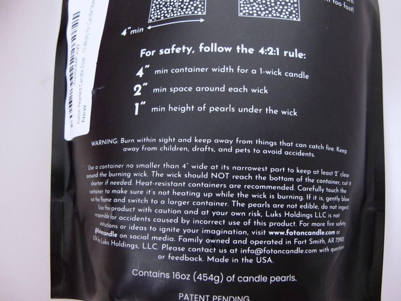 NEW Foton Pearled Candle Refill Beads 16 Oz Lavendar Love Scented + 30 wicks