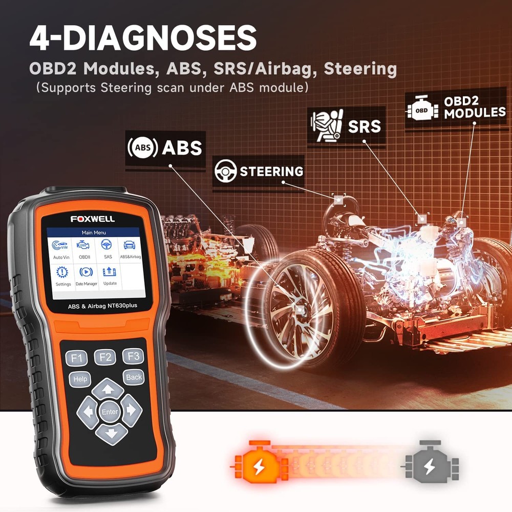 foxwell ABS SRS Reset OBD2 Scanner Car Code Reader Diagnostic Tool