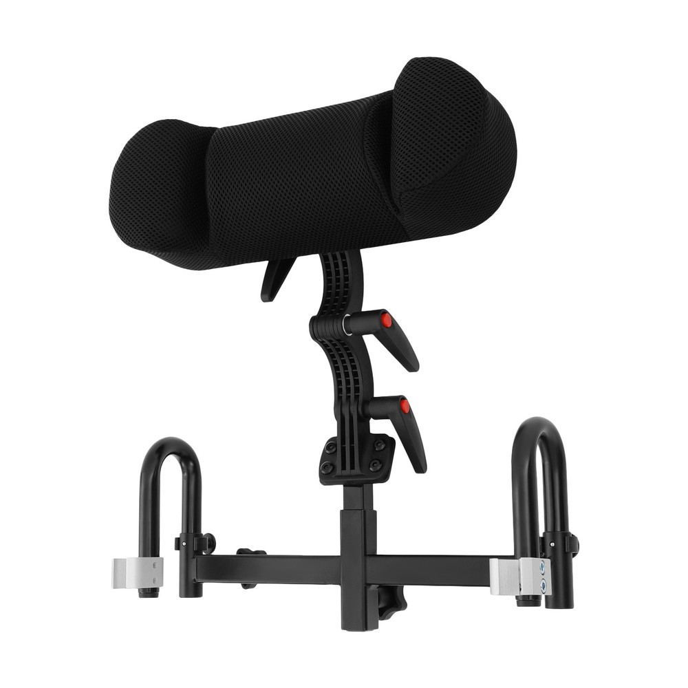 Comfortable Wheelchair Headrest Cushion for Neck Support - Adjustable Black