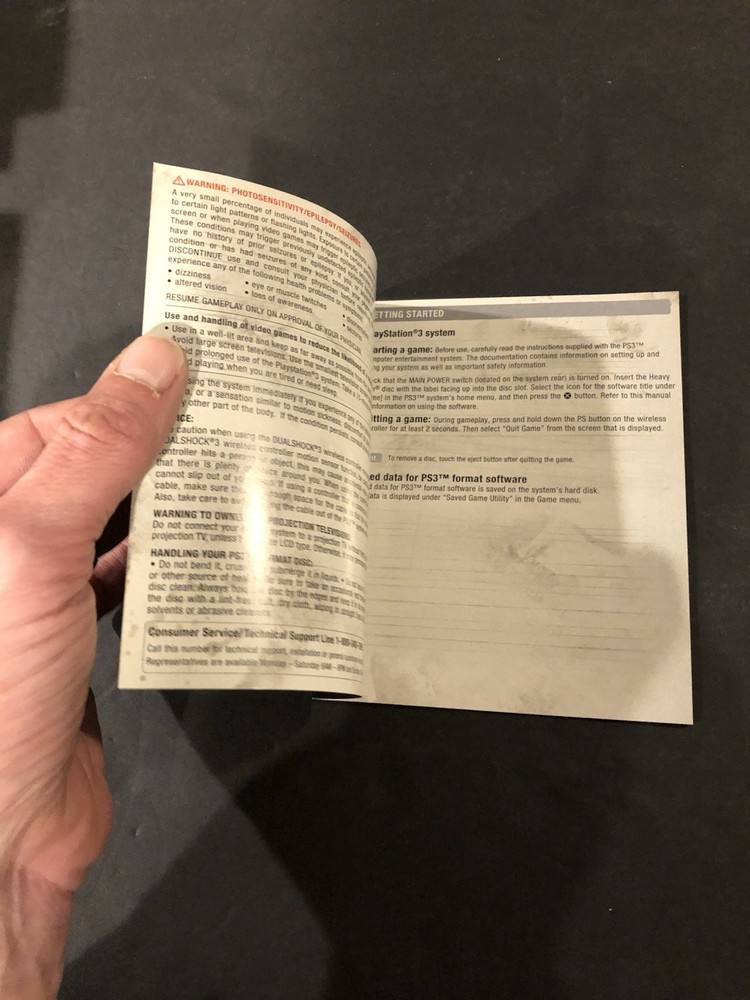 heavy rain ps3 Manual Only