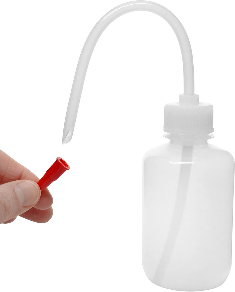 Wash Bottle, 125Ml - Polyethylene - Translucent, Unbreakable - Screw Cap with Fl