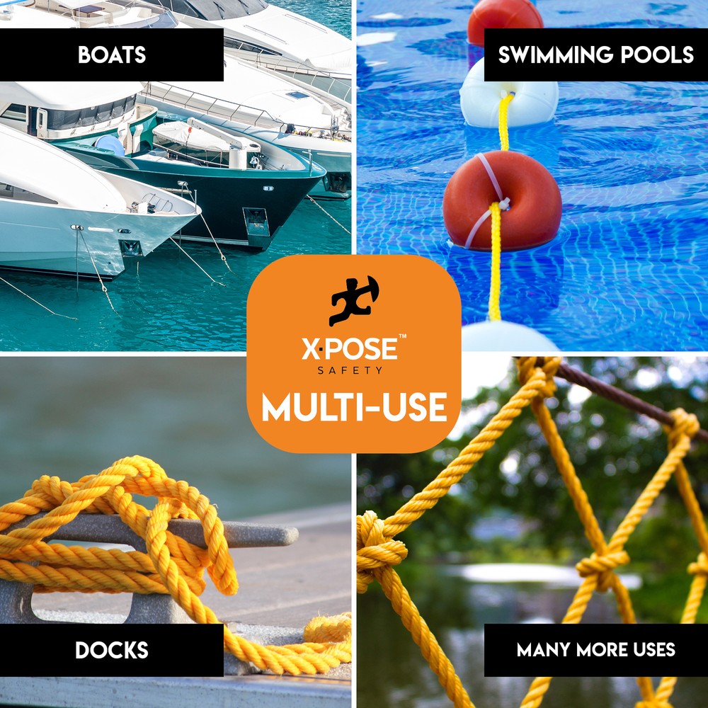 1200 ft Twisted Polypropylene Rope - 3/8" - Yellow Floating Poly Pro Cord