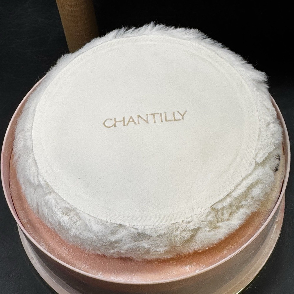 Chantilly Dusting Powder Plastic Container & Puff Boxed EMPTY/Traces Vintage