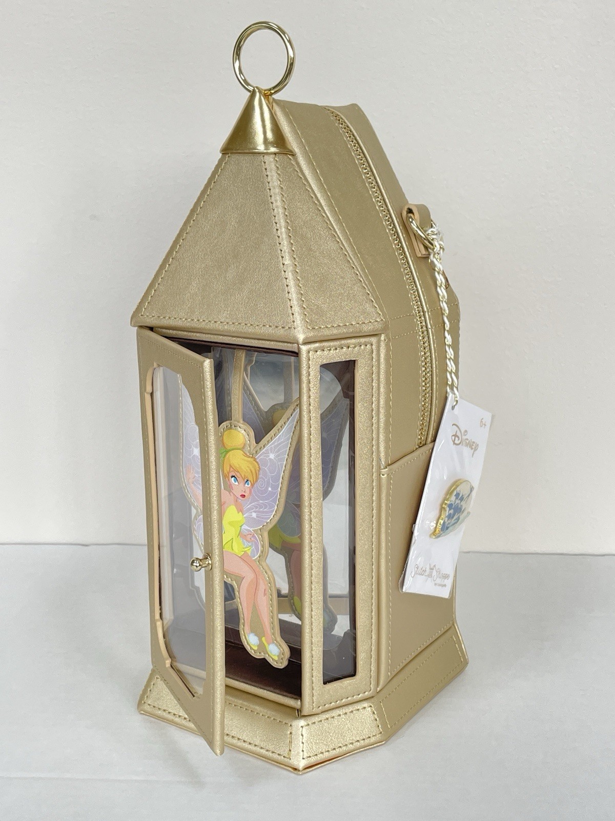 NEW Stitch Shoppe By Loungefly Tinker Bell Lantern Crossbody Bag w/ Pin PeterPan