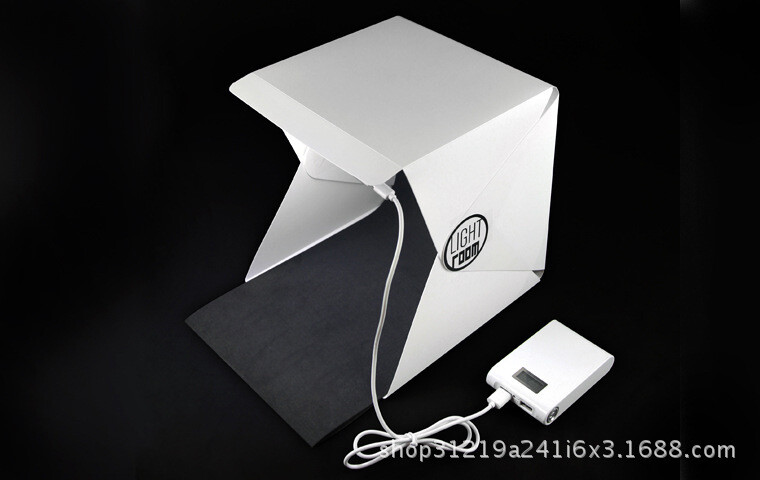 Portable folding, Deskto Mini Studio, Shadowless Light Box With LED light.