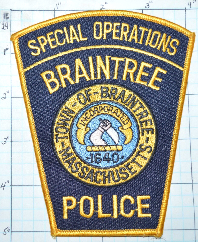 MASSACHUSETTS, BRAINTREE POLICE DEPT SPECIAL OPERATIONS PATCH