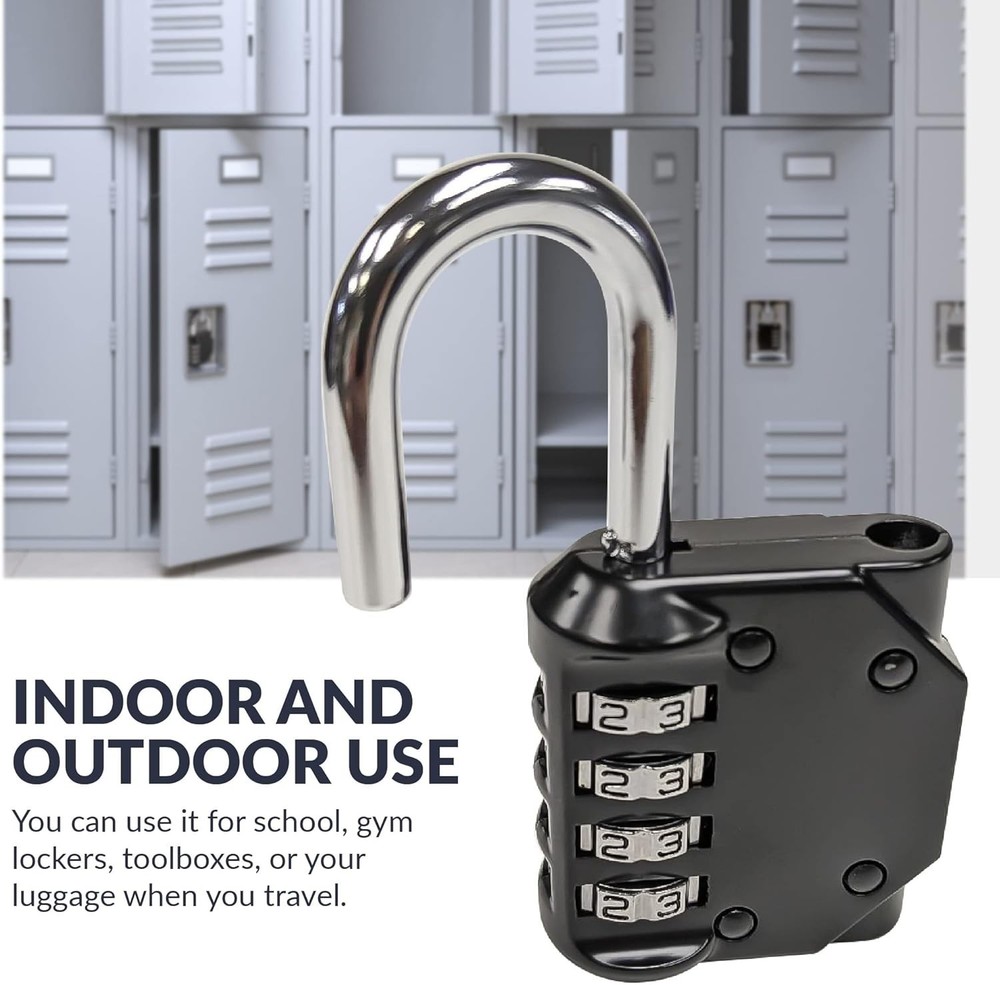 Waterproof 4-Digit Combination Lock - Customizable, Keyless Security for Travel
