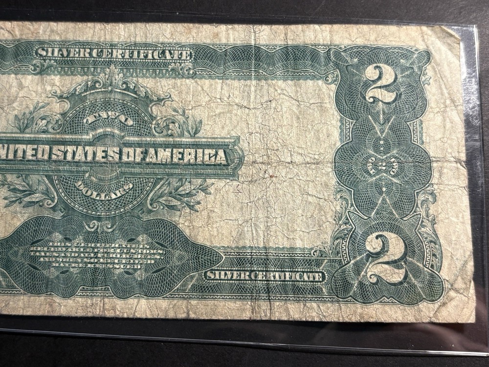 1899 $2 Silver Certificate Note — Circulated