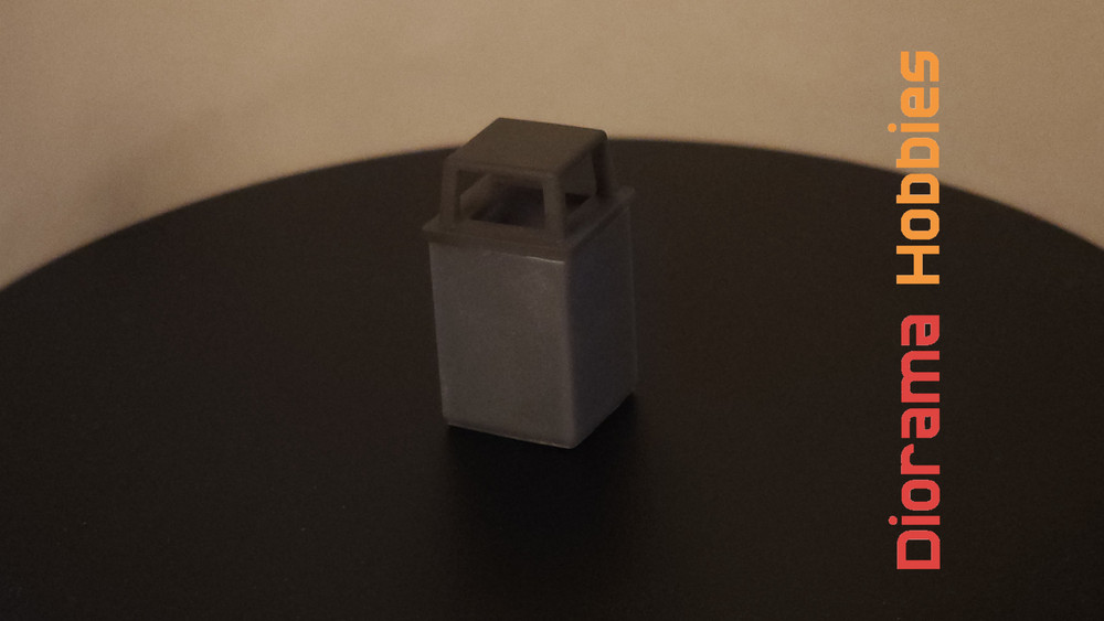 Trash Cans - Open Lid HO, O & S Scale