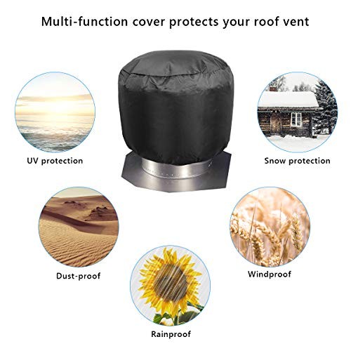 Turbine Vent Cover 2 Pack, Roof Ventilator Cover Heavy Duty Turbine