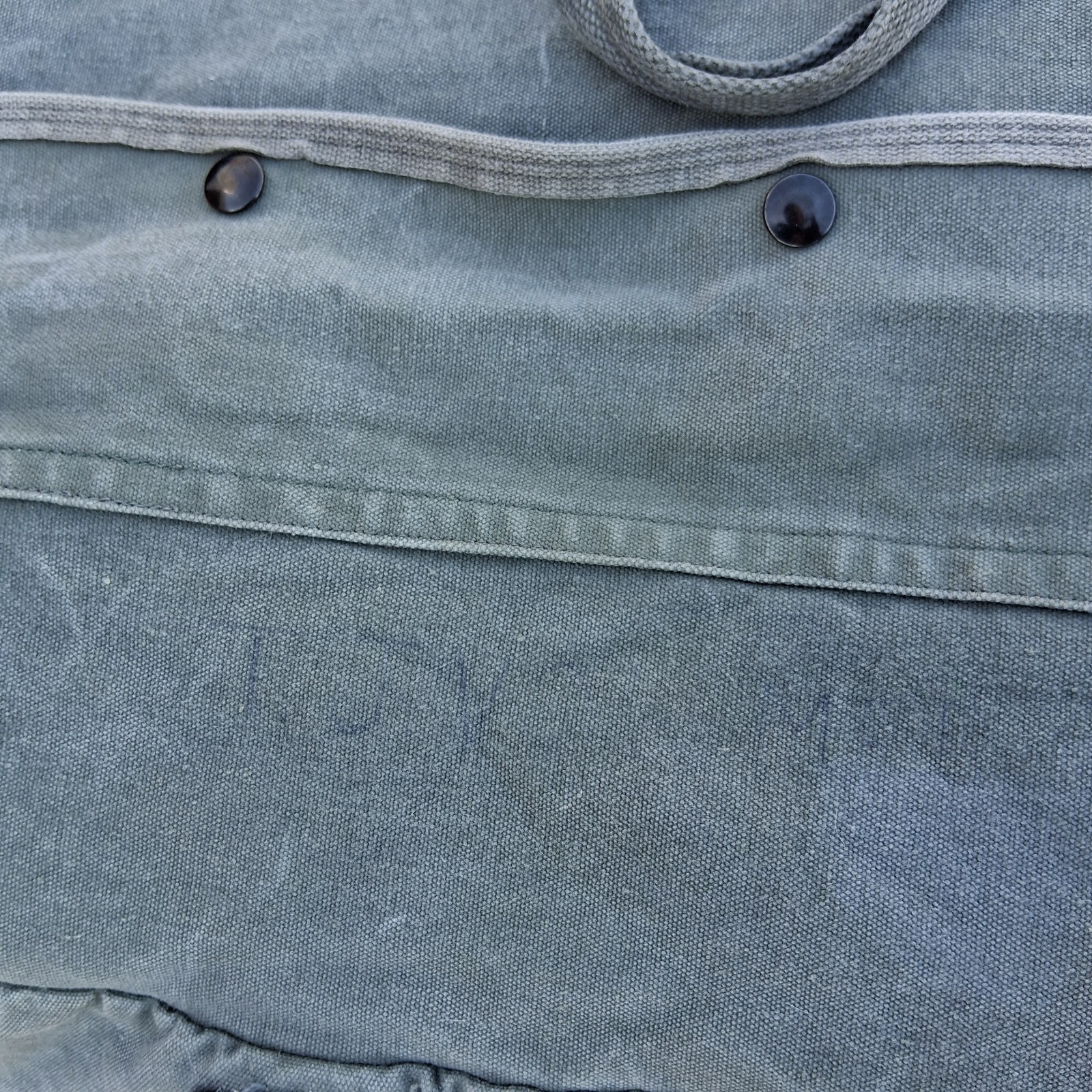 Vtg Large Kit Bag Flyers Sage Green US Military Duffle Canvas 22" x 13" x 16"