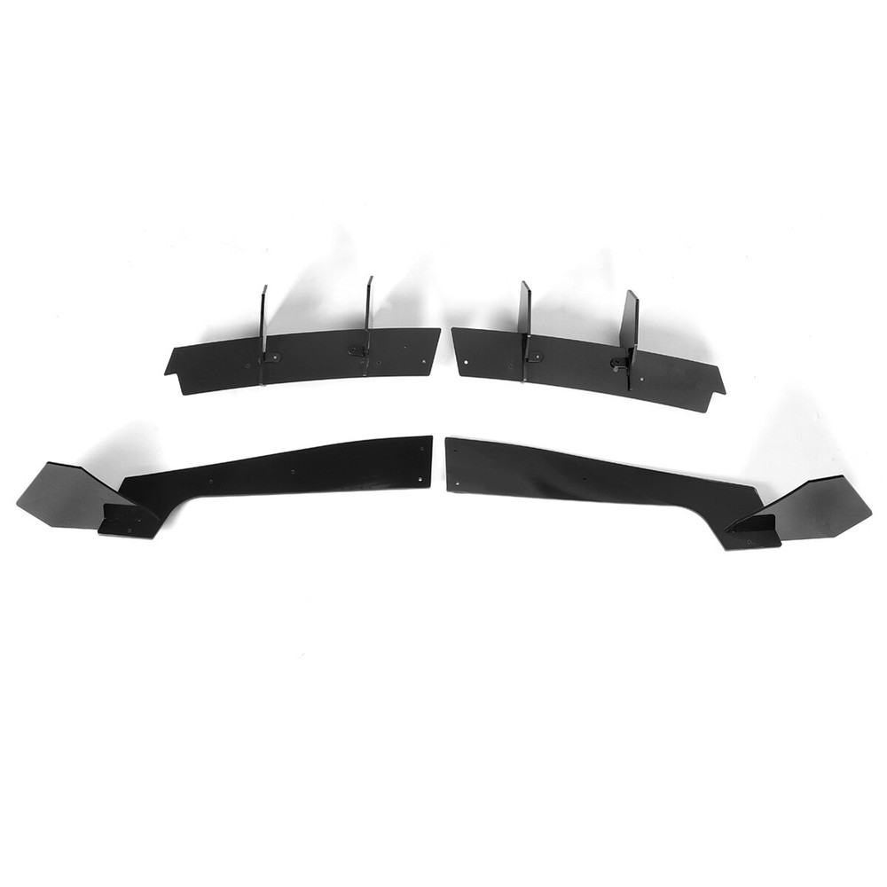 For Ford Mustang 2018-2021 Glossy Black Rear Diffuser & Rear Side Splitters