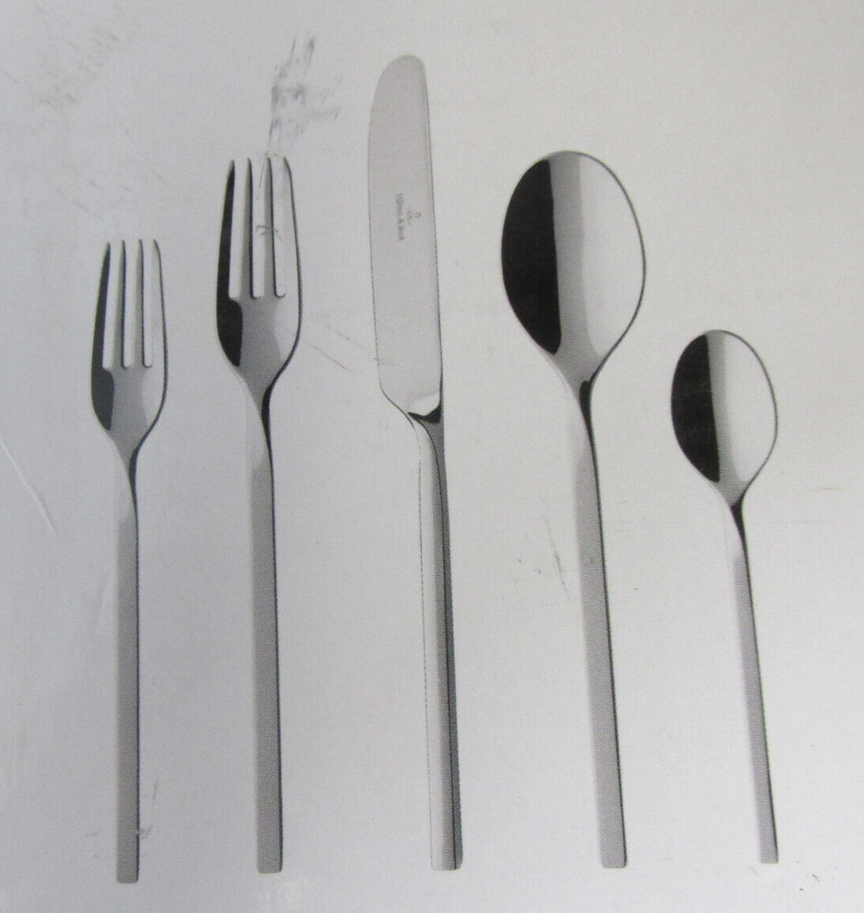 VILLEROY & BOCH PATTERN NEW WAVE  STAINLESS 5 PIECE PLACE SETTING