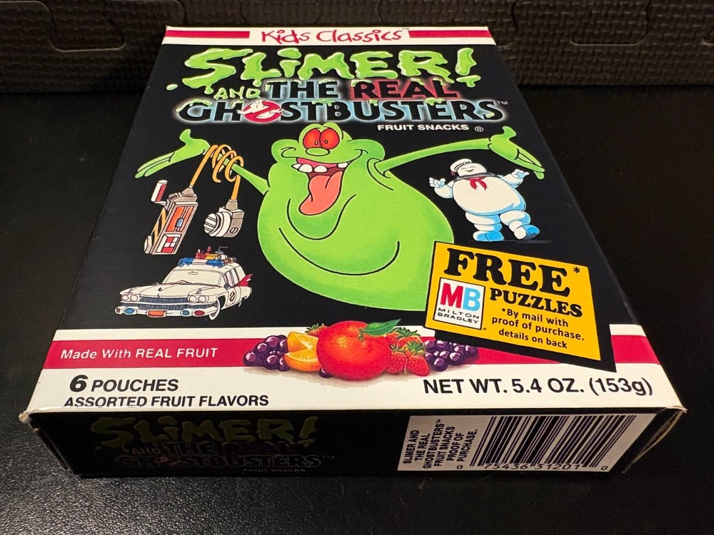 Slimer and the Real Ghostbusters fruit snacks - Empty custom design display box