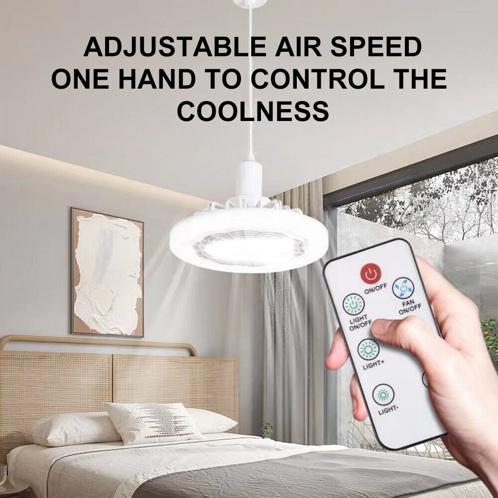 Socket Ceiling Fans with Light and Remote- Socket Fan light with Dimmable Led K1