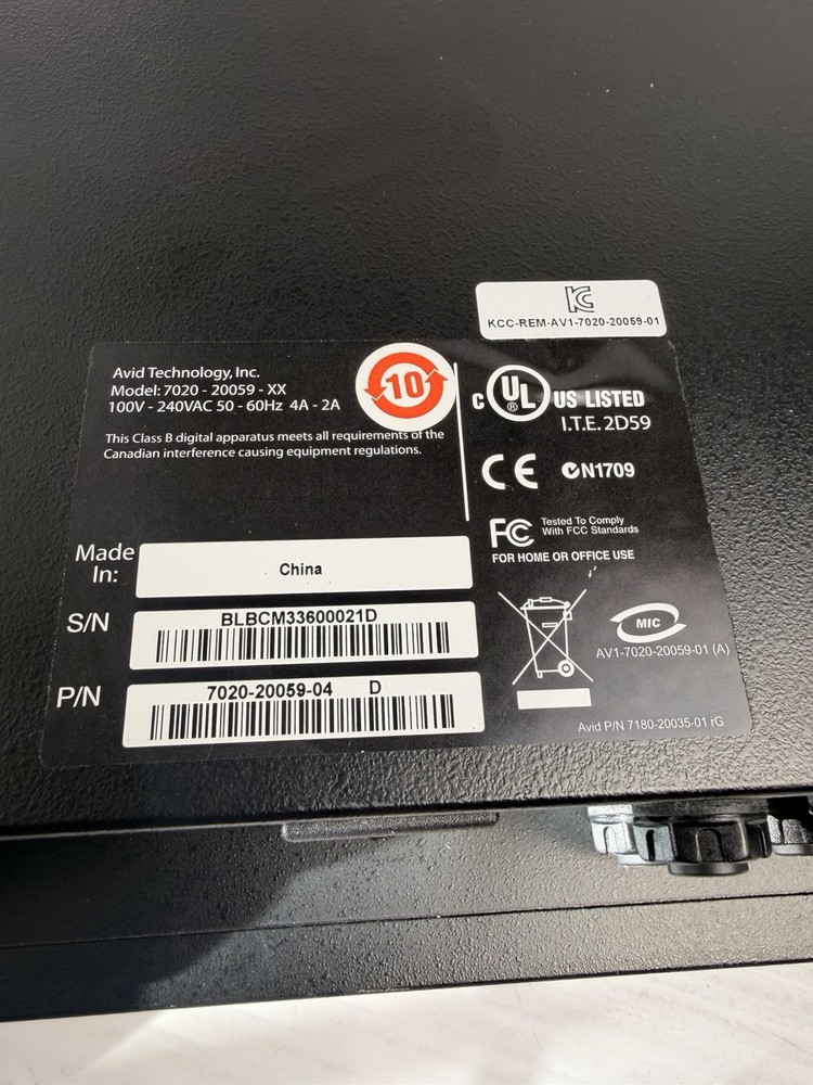 Video I/O Interface Avid Technology Mojo DX 7020-20059