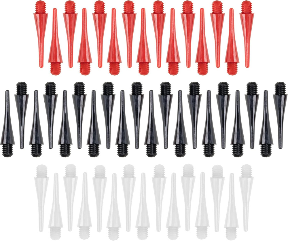 50‑Pack Replacement Soft Tip Dart Points – 2BA Thread Tips for Electronic Dartbo