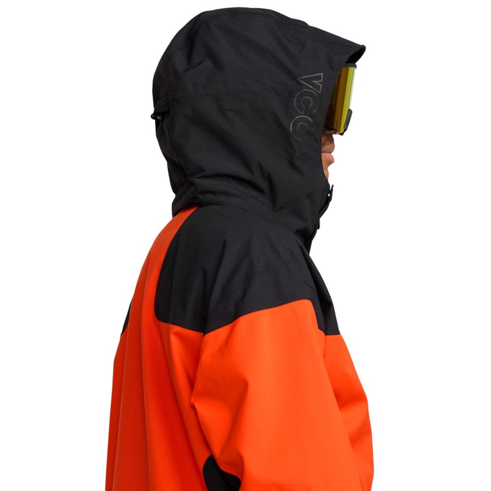Volcom Kleveland Men's Winter Jacket, Orange Shock, Large