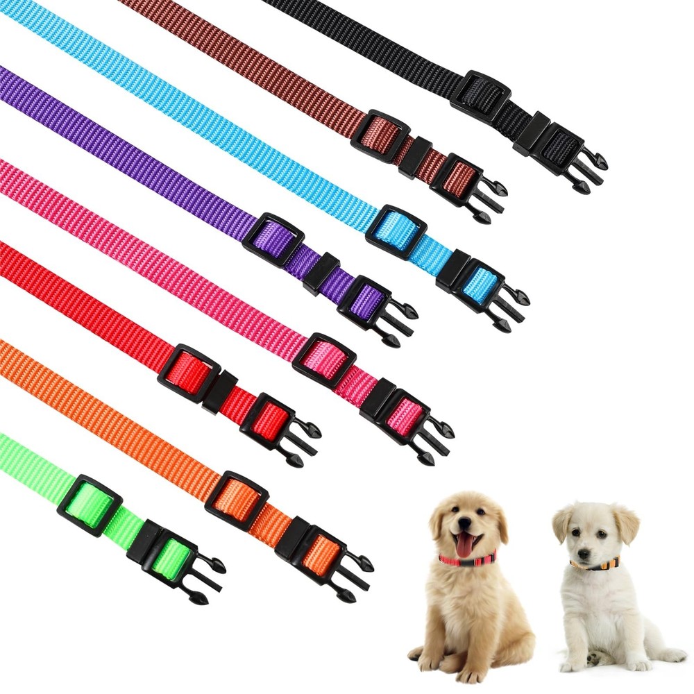 PARTNER Puppy ID Collars Identification Whelping Super Soft Nylon Adjustable ...