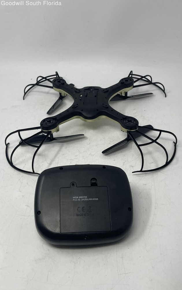 Vivitar Sky Racer Gold-Tone Quadcopter Drone Camera With Controller Functional