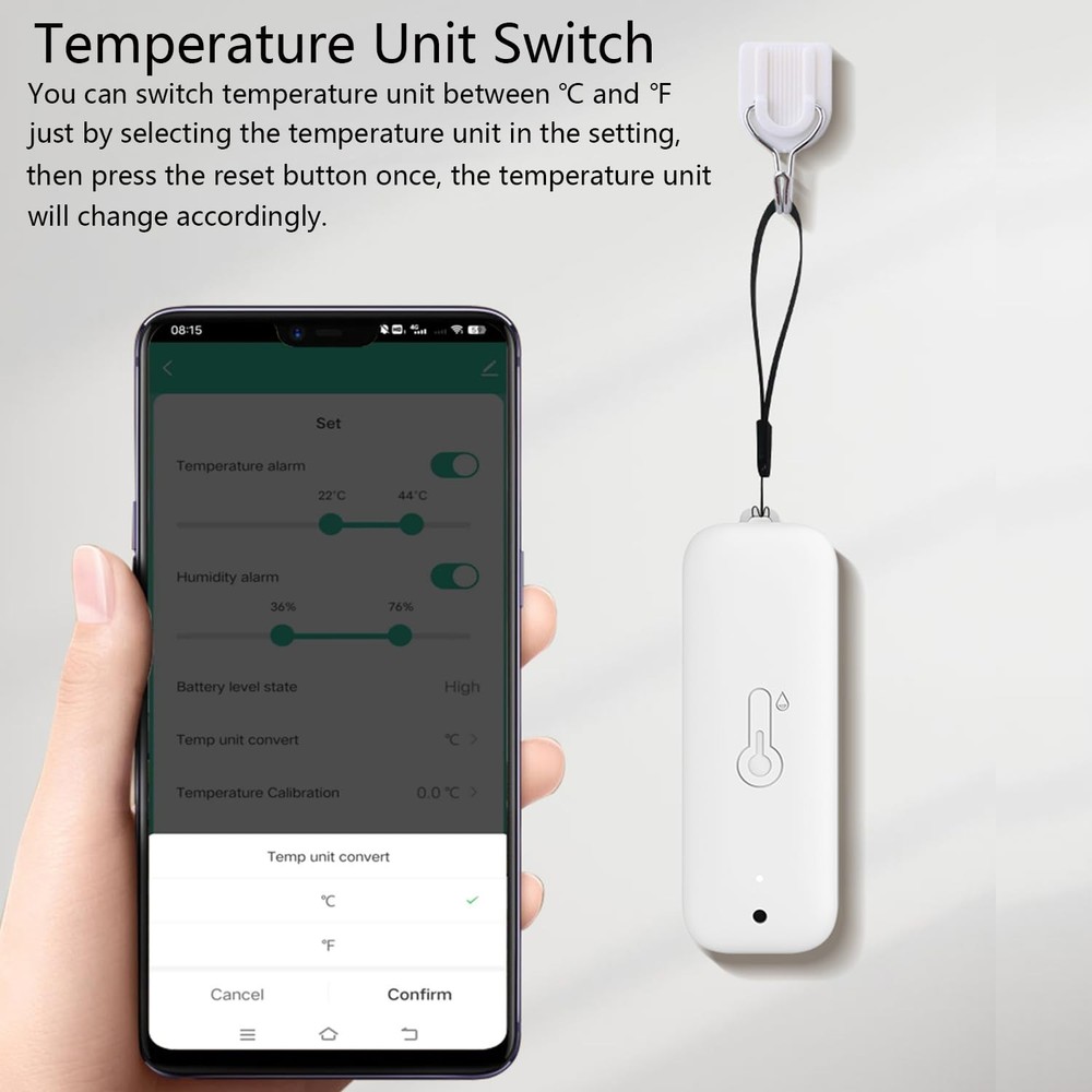 WiFi Hygrometer Thermometer Sensor: Wireless Smart Temperature Humidity Monit...