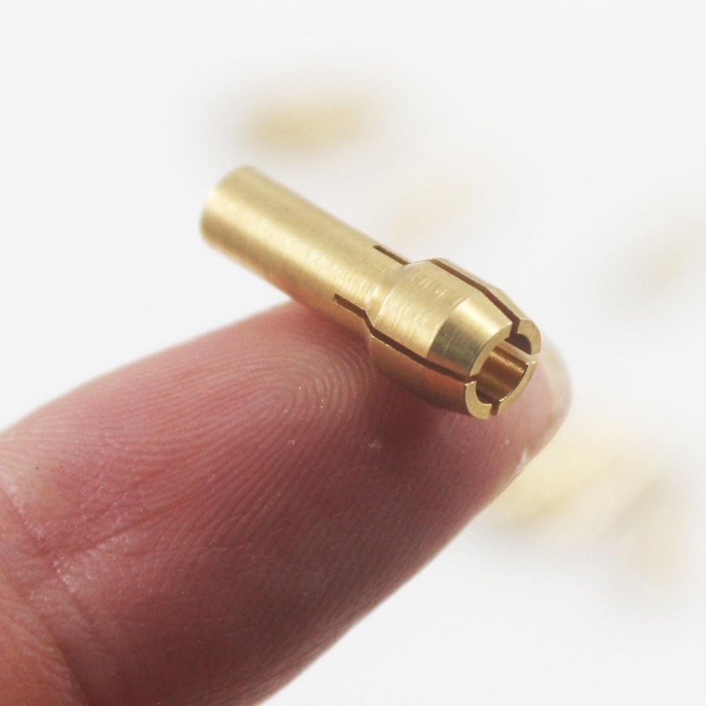 Assorted Sizes Brass Collets - 10-Piece Set for Precision Rotary Tool Use