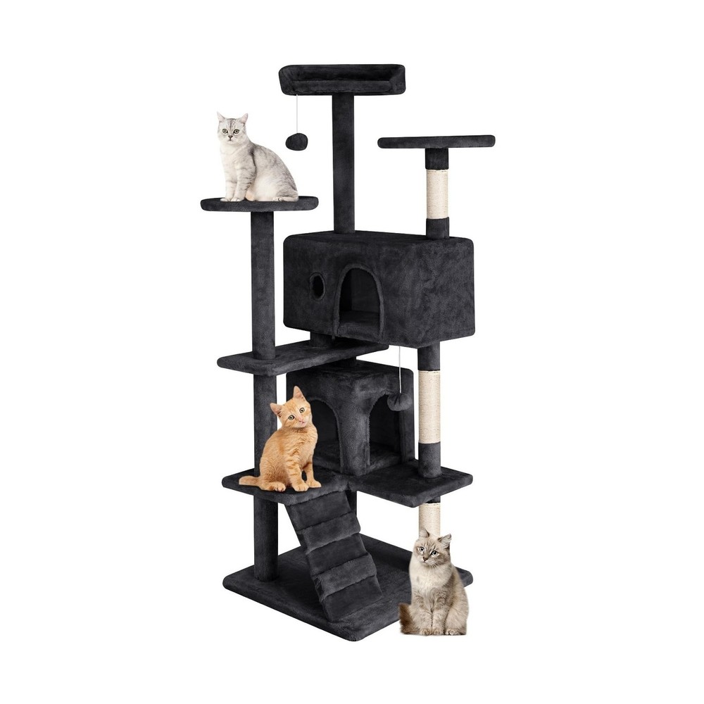 PayLessHere Cat Tree 54in Cat Tower with Cat Scratching Post,Multi-Level Cat ...