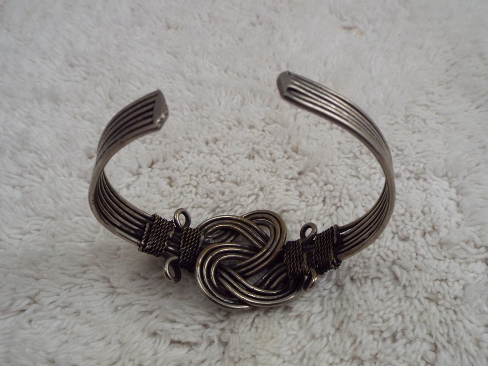 Silvertone Celtic Knot Cuff Bracelet