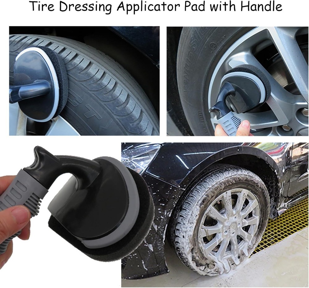 Tire Shine Applicator, 2 Pack Tire Dressing Applicator Pad