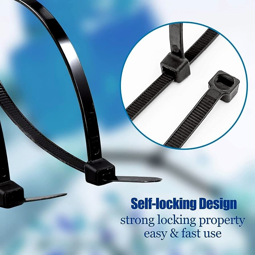 100~LARGE 36" BLACK CABLE ZIP TIES Heavy Duty UV Resistant UL 6/6 Nylon