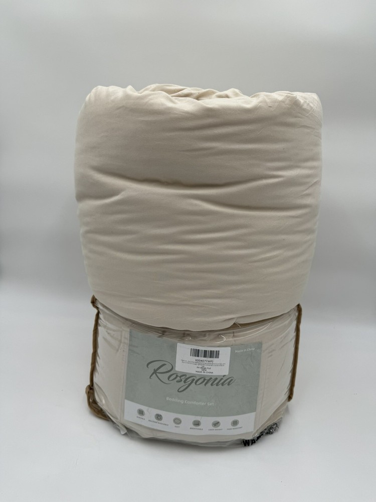 Rosgonia Boho Beige Full Comforter Set 3 Pieces 1 Comforter & 2 Pillowcases