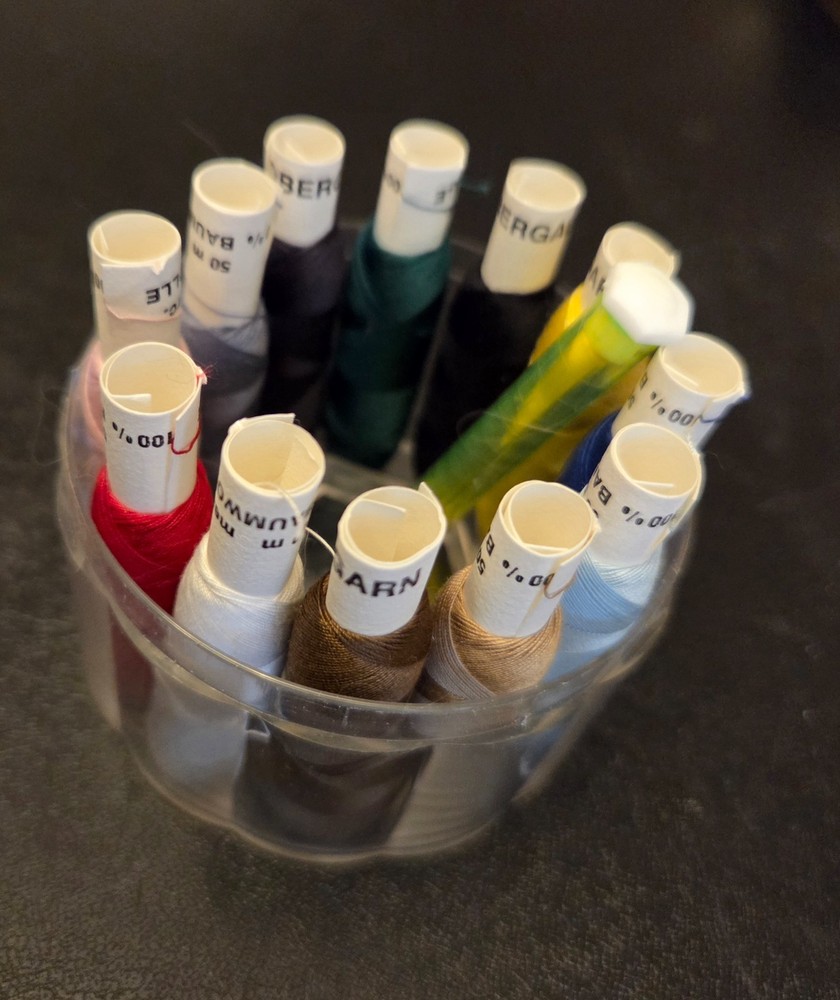 1970's Thread Holder. Transparent Container for 12 Thread