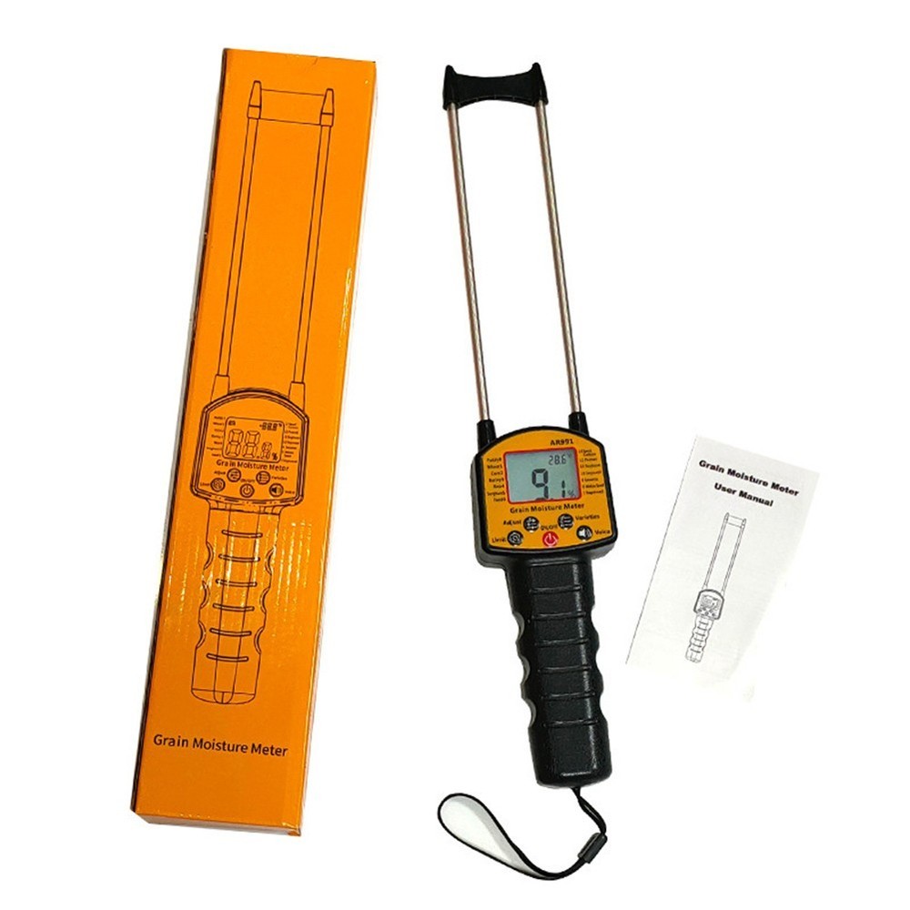 Moisture Meter for Multiple Grains Portable with LCD and Alarm Function