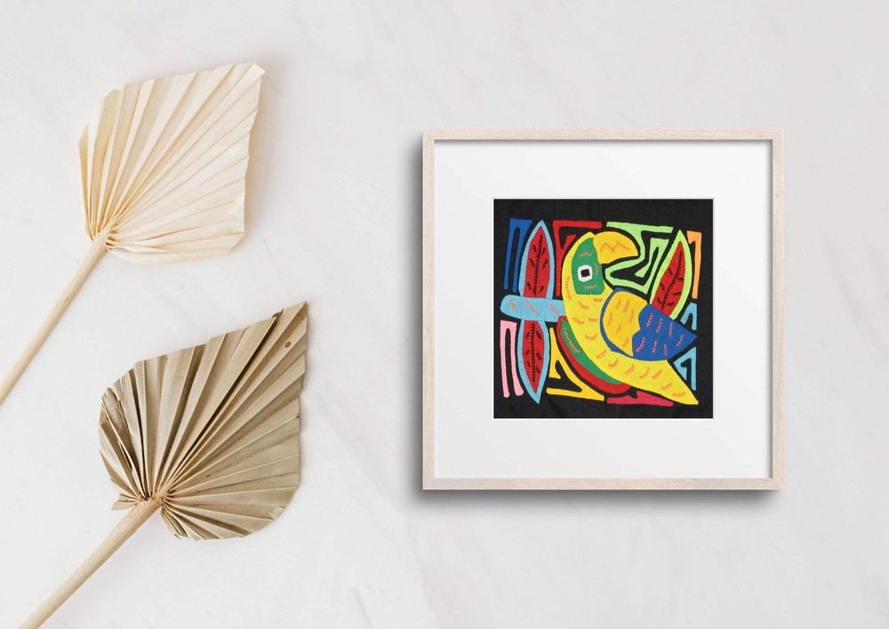 Multicolor Chartruce Red And Blue Bird Molita