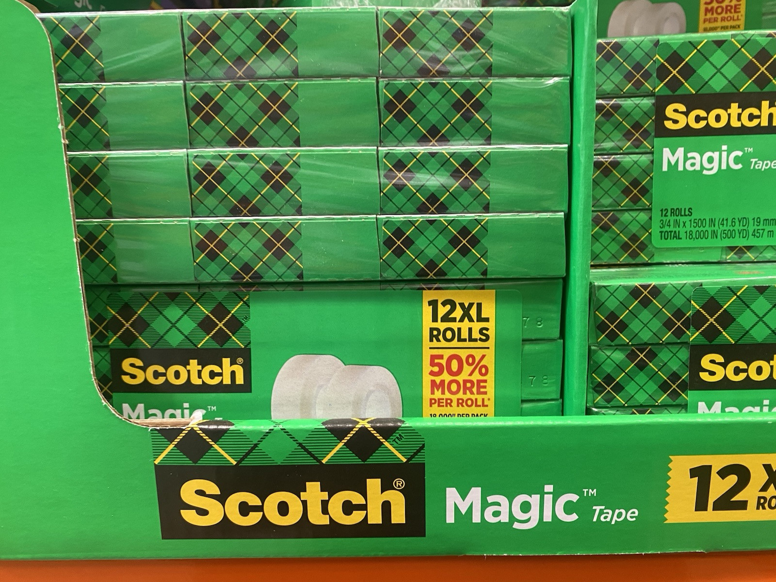 Scotch Magic Tape Refill 12 Rolls, 3/4" x 1500" per Original Matte Finish