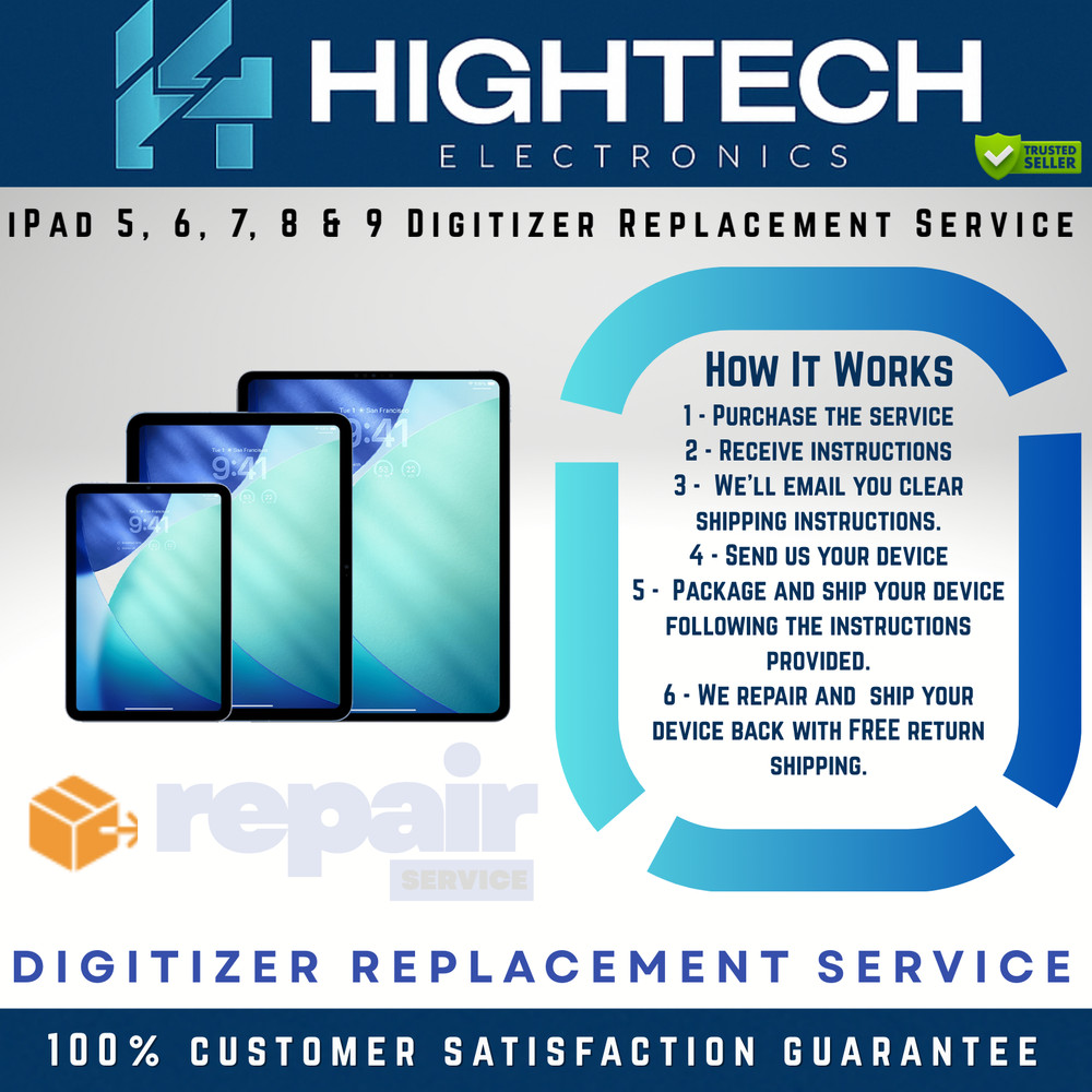 iPad 5, 6, 7, 8 & 9 Digitizer Replacement Repair Service