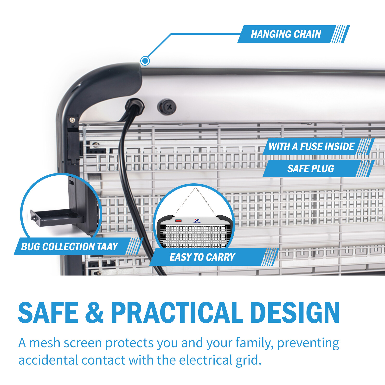 2 Pack 20/30/40W UTube Electronic Mosquito Killers Fly Pest Control Bug Zapper