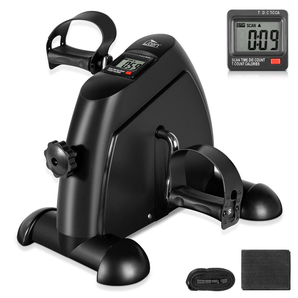 Mini Exercise Bike Pedal Exerciser Cycle Adjustable Resistance w/LCD Display