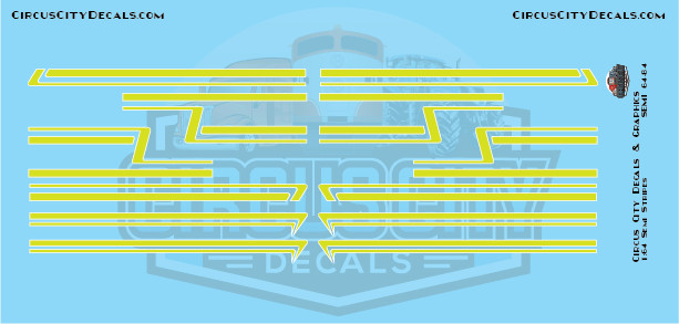 Lime Green Semi Stripe Graphic 1:87 Scale