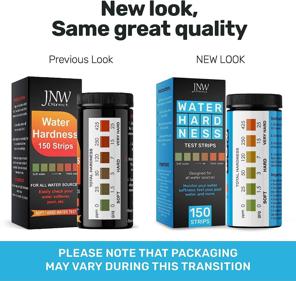 Water Hardness Test Kit - Quick and Accurate Water Hardness Test Strips - Hard W