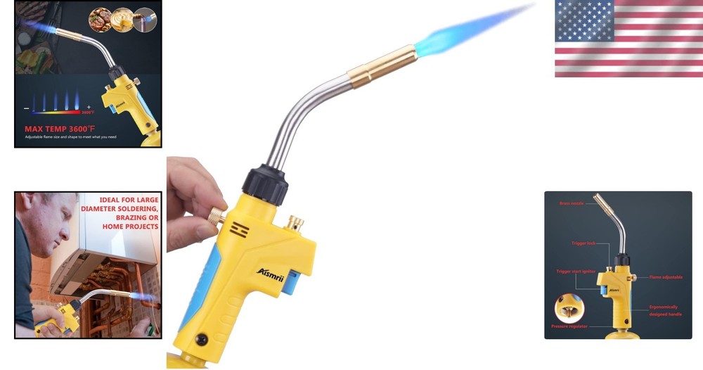 Durable MAPP/Propane Torch with Instant Ignition – For Professionals & DIYers