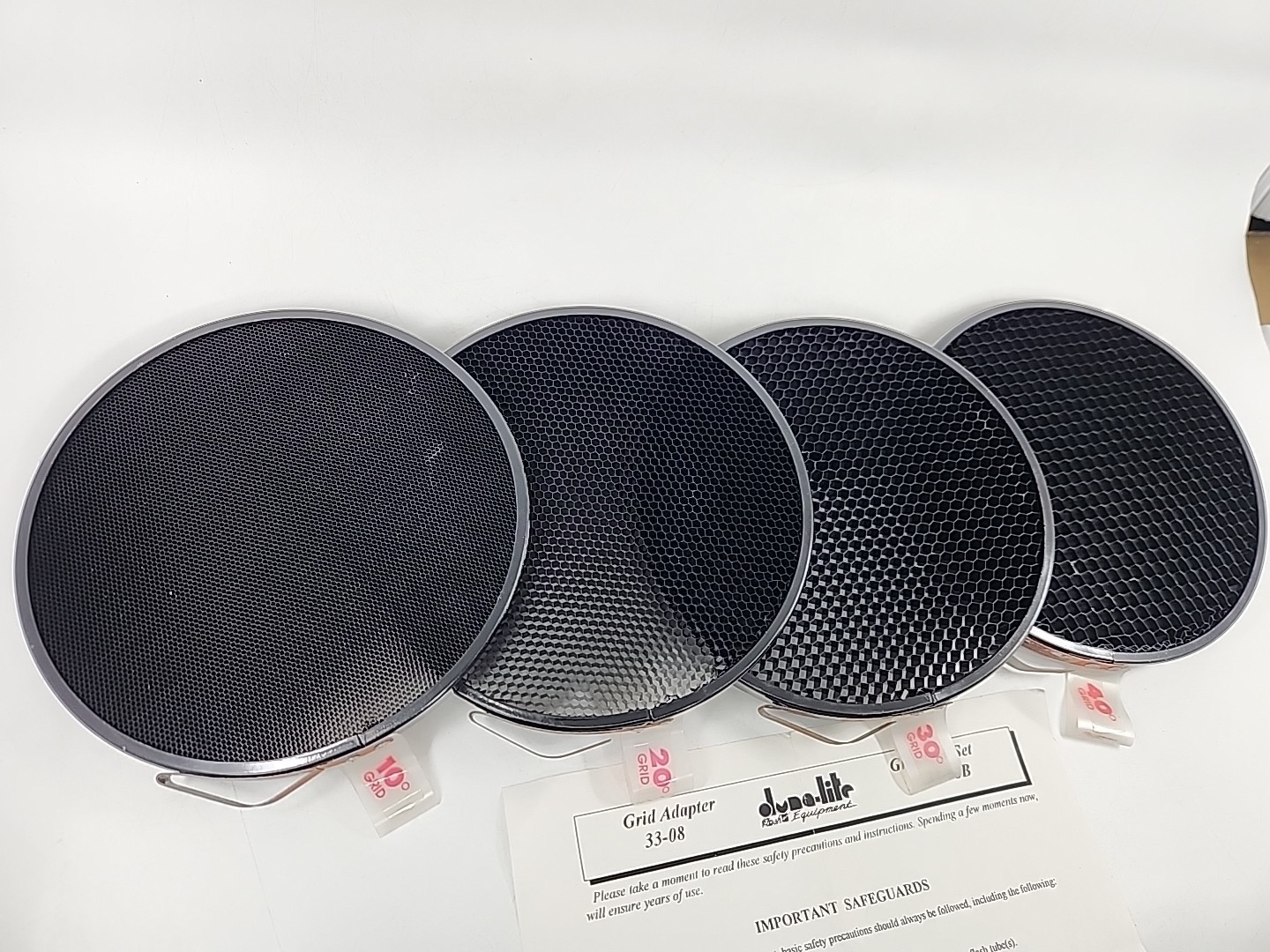 Dyna-Lite 33-07B Grid Spot Set 10° 20° 30° 40° for 33-08 & 40-GR7 7" Reflector